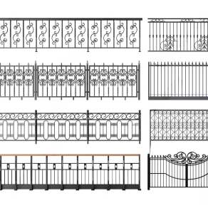 简欧栏杆3D模型下载